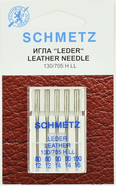 Иглы для кожи SCHMETZ №80-100, 5 шт. 130/705 H-LL 80/90/100